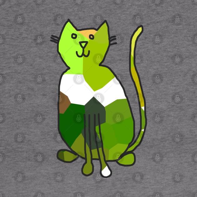 Green Crystal Cat by ellenhenryart